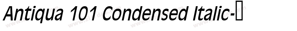 Antiqua 101 Condensed Italic字体转换